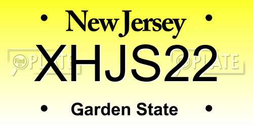 XHJS22 New Jersey License Plate