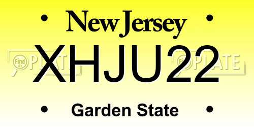 XHJU22 New Jersey License Plate
