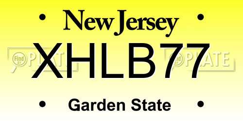 XHLB77 New Jersey License Plate