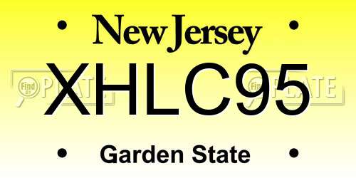 XHLC95 New Jersey License Plate