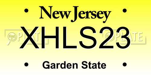 XHLS23 New Jersey License Plate