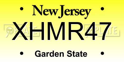 XHMR47 New Jersey License Plate