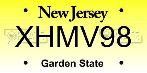 XHMV98 New Jersey License Plate