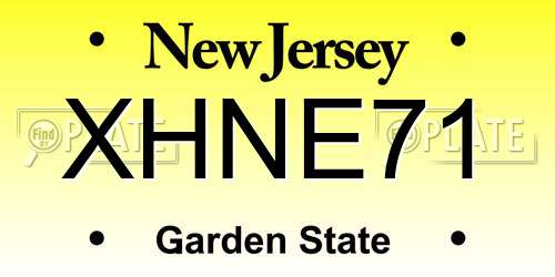 XHNE71 New Jersey License Plate