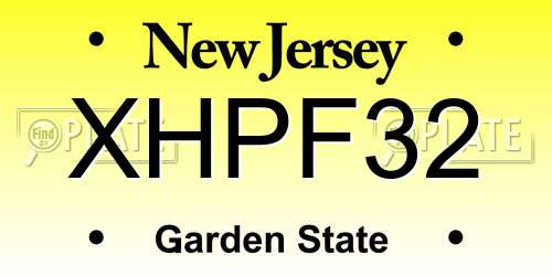 XHPF32 New Jersey License Plate