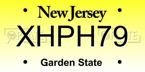 XHPH79 New Jersey License Plate