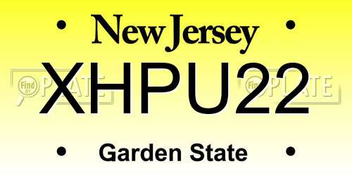 XHPU22 New Jersey License Plate