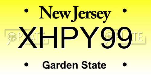 XHPY99 New Jersey License Plate