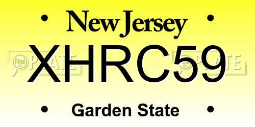 XHRC59 New Jersey License Plate