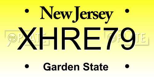 XHRE79 New Jersey License Plate