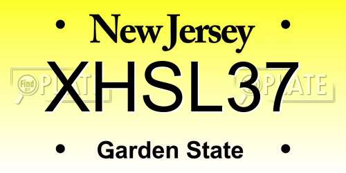 XHSL37 New Jersey License Plate