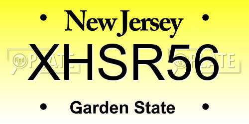 XHSR56 New Jersey License Plate