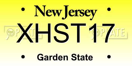 XHST17 New Jersey License Plate