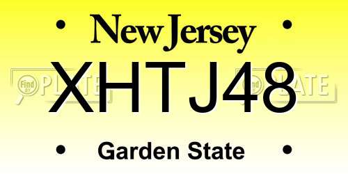 XHTJ48 New Jersey License Plate
