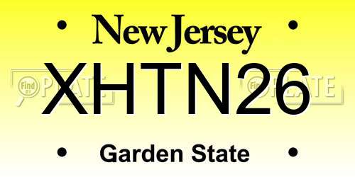 XHTN26 New Jersey License Plate