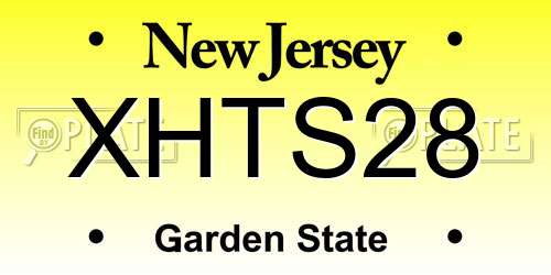 XHTS28 New Jersey License Plate
