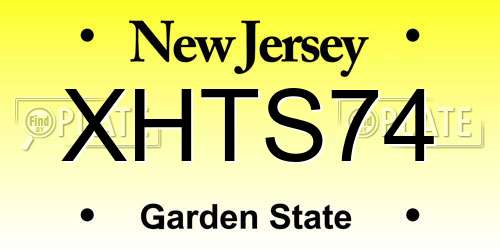 XHTS74 New Jersey License Plate