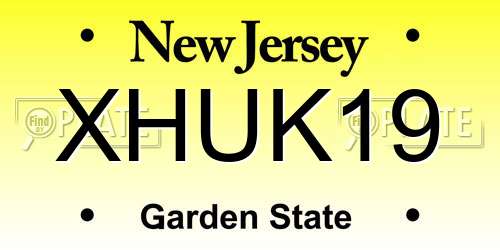 XHUK19 New Jersey License Plate