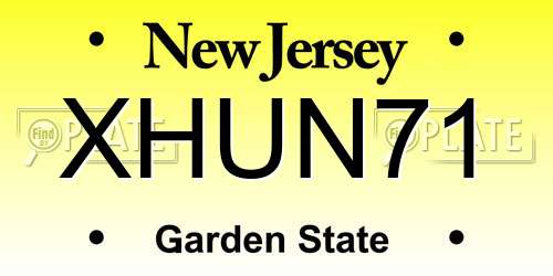 XHUN71 New Jersey License Plate