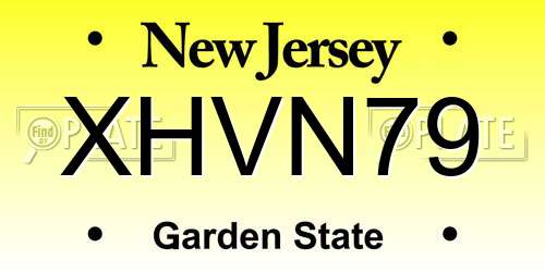 XHVN79 New Jersey License Plate