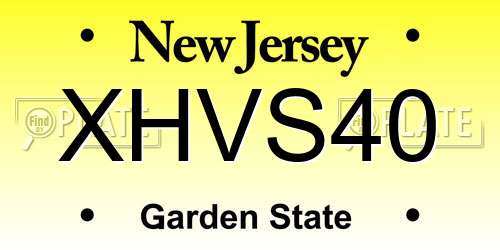XHVS40 New Jersey License Plate