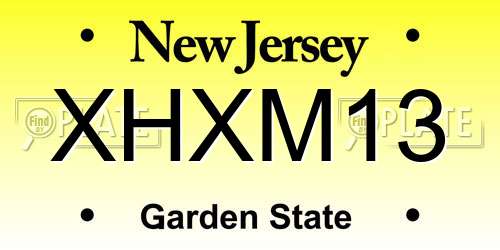XHXM13 New Jersey License Plate