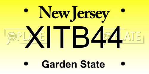 XITB44 New Jersey License Plate