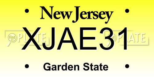 XJAE31 New Jersey License Plate