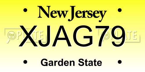 XJAG79 New Jersey License Plate
