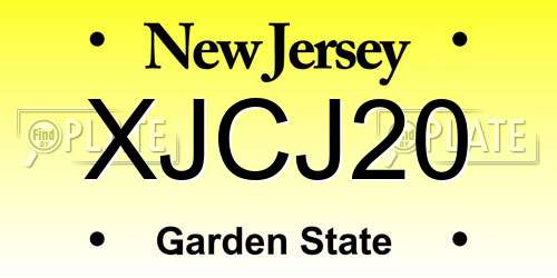 XJCJ20 New Jersey License Plate