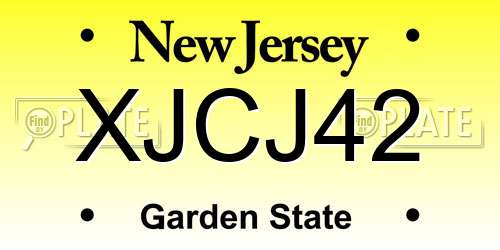 XJCJ42 New Jersey License Plate