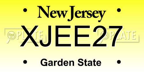 XJEE27 New Jersey License Plate