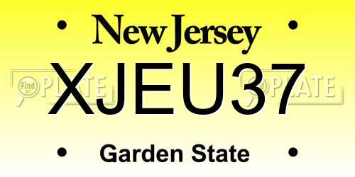 XJEU37 New Jersey License Plate