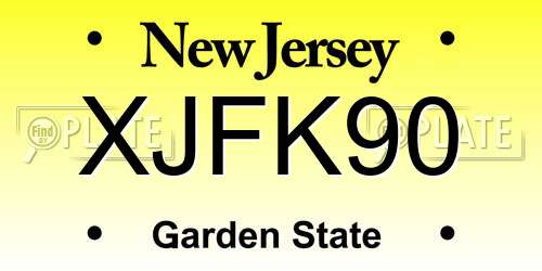 XJFK90 New Jersey License Plate