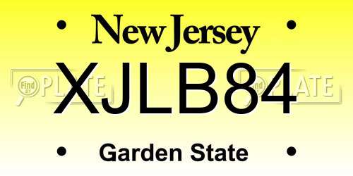 XJLB84 New Jersey License Plate