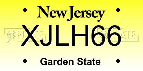 XJLH66 New Jersey License Plate