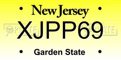 XJPP69 New Jersey License Plate