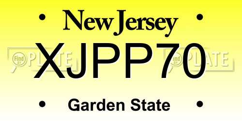XJPP70 New Jersey License Plate