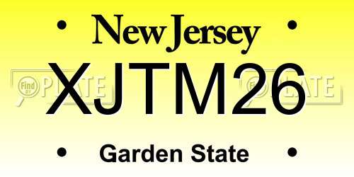 XJTM26 New Jersey License Plate