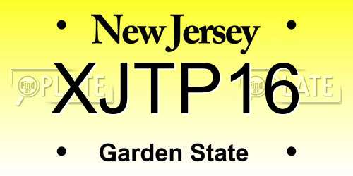 XJTP16 New Jersey License Plate