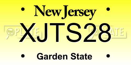 XJTS28 New Jersey License Plate