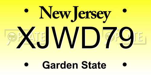 XJWD79 New Jersey License Plate