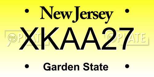 XKAA27 New Jersey License Plate