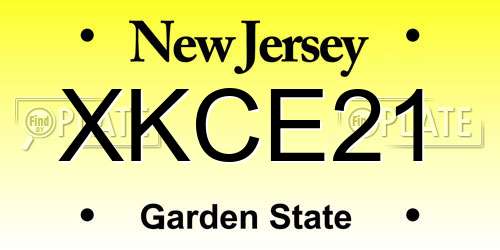 XKCE21 New Jersey License Plate