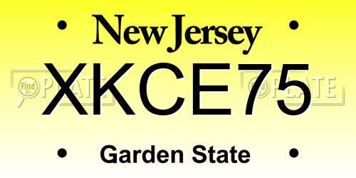XKCE75 New Jersey License Plate