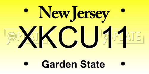 XKCU11 New Jersey License Plate