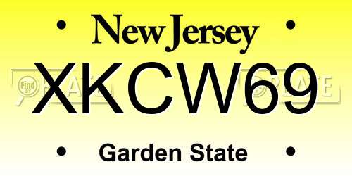 XKCW69 New Jersey License Plate