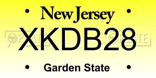 XKDB28 New Jersey License Plate