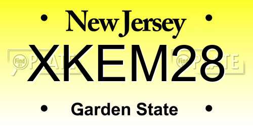XKEM28 New Jersey License Plate