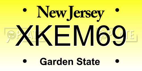 XKEM69 New Jersey License Plate